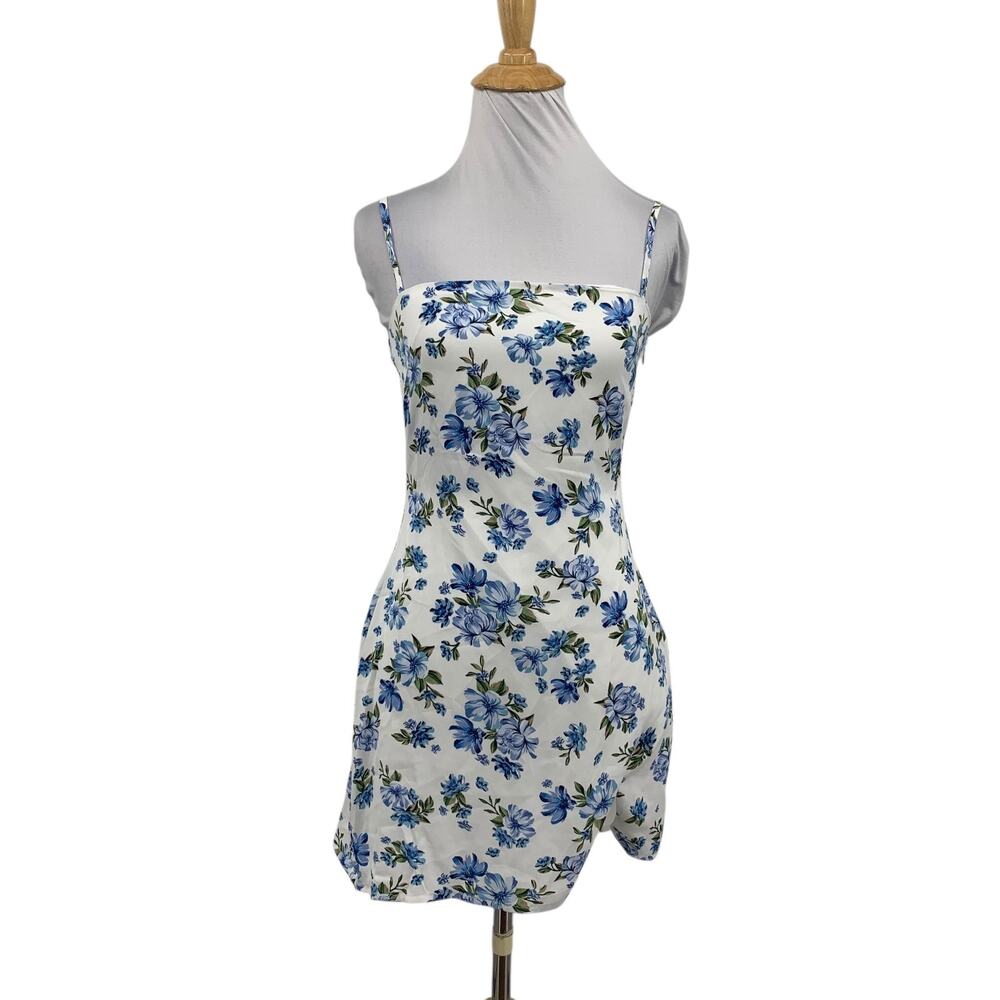 Beginning Boutique Dress Women 2 Multi Lia Floral Print Square Neck Bodycon Mini